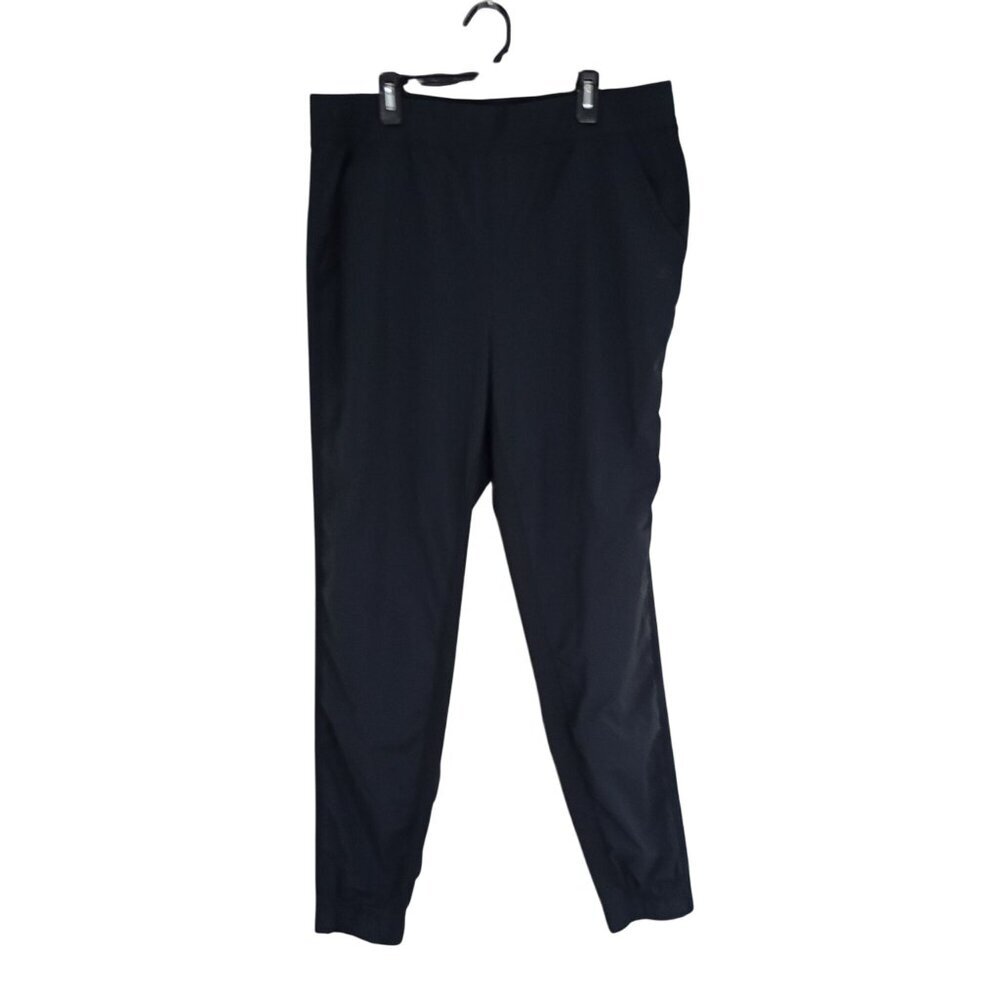 Hurley Women Black Jogger Pants Size L Elastic Waistband & Cuffs Comfortable Fit